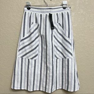 NWT roolee linen stripe skirt